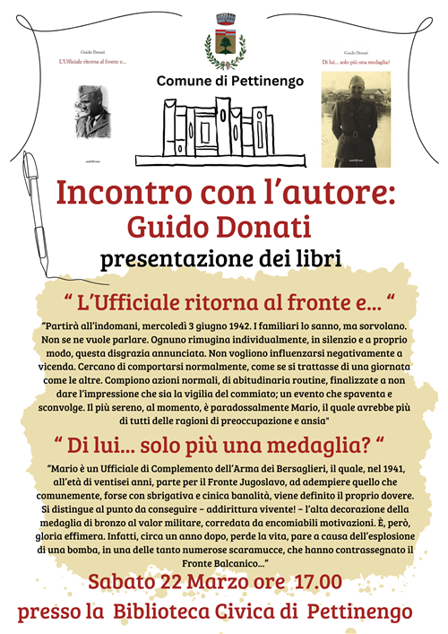 Incontro con l'autore: Guido Donati